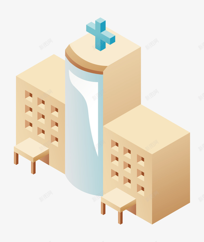 25D手绘卡通立体医院png免抠素材_新图网 https://ixintu.com 25d 医院 卡通城市 卡通楼房 楼房 矢量建筑 高楼 高楼大厦