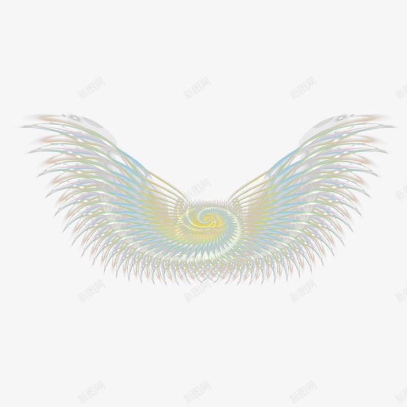 唯美孔雀羽毛翅膀图标png_新图网 https://ixintu.com 孔雀翅膀 翅膀 酷炫羽毛