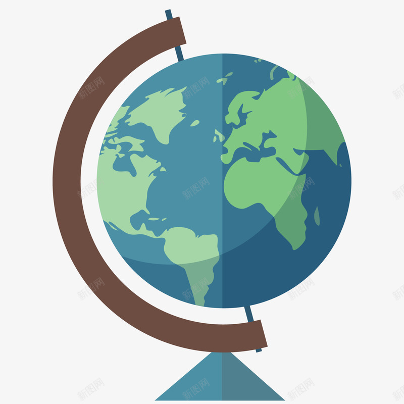 卡通地球仪矢量图ai免抠素材_新图网 https://ixintu.com 卡通 圆形 地图 地球仪 扁平化 摆件 矢量图