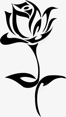 墨迹玫瑰花png免抠素材_新图网 https://ixintu.com 墨迹 玫瑰花
