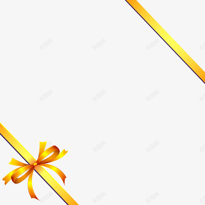 金色丝带蝴蝶结矢量图ai免抠素材_新图网 https://ixintu.com 丝带 蝴蝶结 金色 矢量图