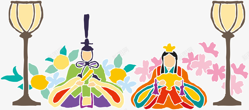 韩国人举办婚礼png免抠素材_新图网 https://ixintu.com 卡通 婚礼 韩国