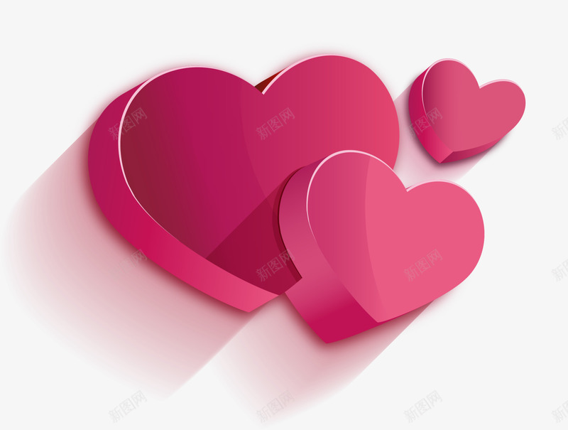 红色情人节立体爱心png免抠素材_新图网 https://ixintu.com LOVE 婚庆 情人节 浪漫 爱情 立体爱心 红色爱心