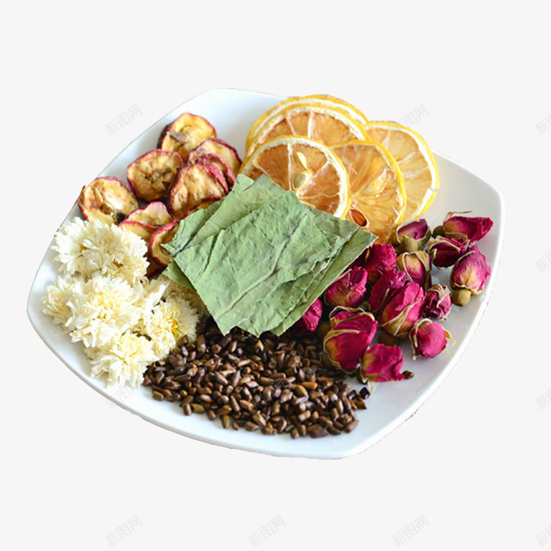 产品实物植物玫瑰荷叶茶png免抠素材_新图网 https://ixintu.com 优质 健康 健康滋补 养生 冲饮 干花 植物 清香 滋补 玫瑰 玫瑰荷叶茶 花瓣 花茶 花草茶 茶饮品 草本 荷叶 饱满
