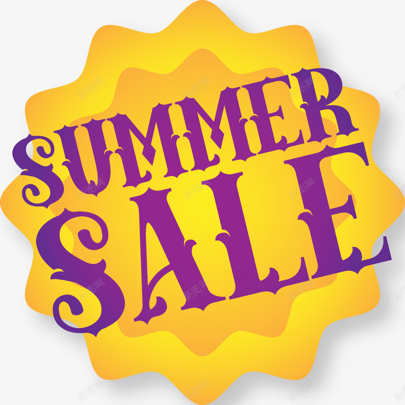 summer夏日彩绘标签矢量图ai免抠素材_新图网 https://ixintu.com sale summer 夏日标签 热卖标签 矢量图