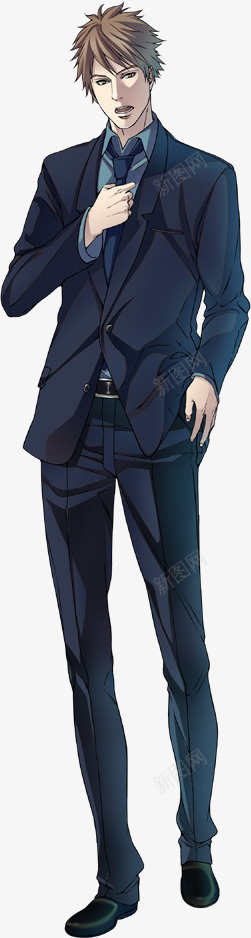 卡通西装革履男子帅哥png免抠素材_新图网 https://ixintu.com 卡通 帅哥 男子 西装革履