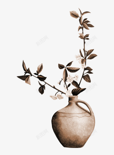 古风怀旧插花png免抠素材_新图网 https://ixintu.com 古风 怀旧 插花