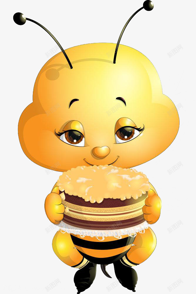 吃蜂蜜的小蜜蜂png免抠素材_新图网 https://ixintu.com 卡通吃东西 厨房 吃 吃东西 吃的动作 吃蜂蜜的小蜜蜂 高清免扣 高清免扣素材