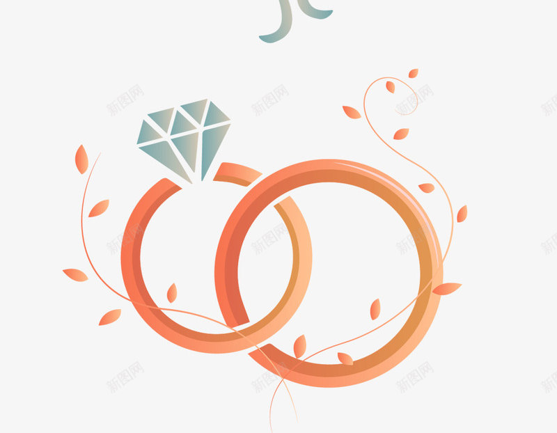 卡通婚礼png免抠素材_新图网 https://ixintu.com 信封 卡通 婚礼 守护一生 永恒 爱情 结婚 钻石 铃铛