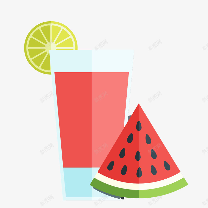 卡通夏日解渴果汁西瓜汁png免抠素材_新图网 https://ixintu.com 卡通 夏日 果汁 西瓜汁 解渴
