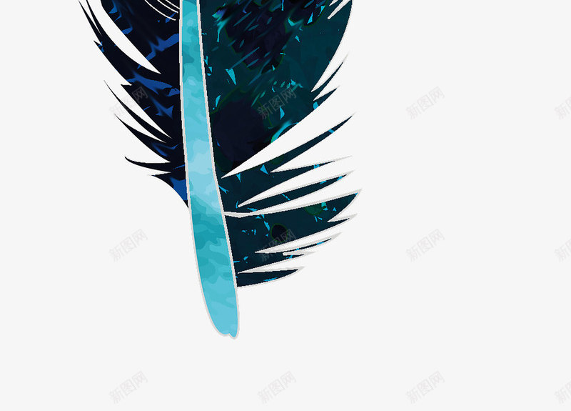 深蓝色的羽毛png免抠素材_新图网 https://ixintu.com 书写 深蓝色 羽毛 鸟类