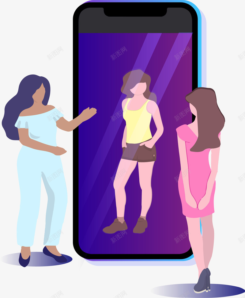 25D女性试衣镜立体插画矢量图ai免抠素材_新图网 https://ixintu.com 25D电商女性试衣镜立体插画 25D电商插画 女性试衣镜 电商 电商插画 电商行业 矢量图
