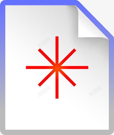 白色纸张上的米字符号png免抠素材_新图网 https://ixintu.com 免抠图 商务 效果图 文件 白纸 米字 装饰图