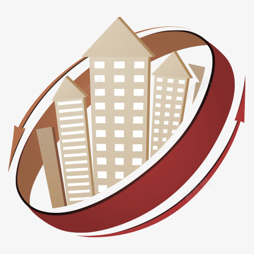 时尚房地产LOGO图标png_新图网 https://ixintu.com 房地产LOGO 房子设计 楼房图标