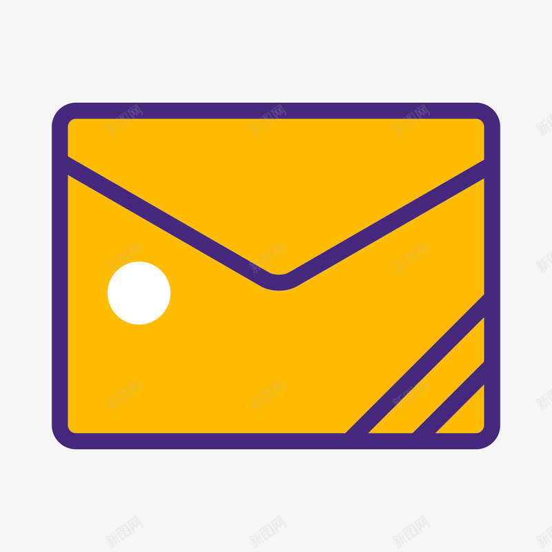 黄色手绘信封元素图标png_新图网 https://ixintu.com 三角形 信封 光泽 几何 卡通图标 扁平化 手绘 黄色