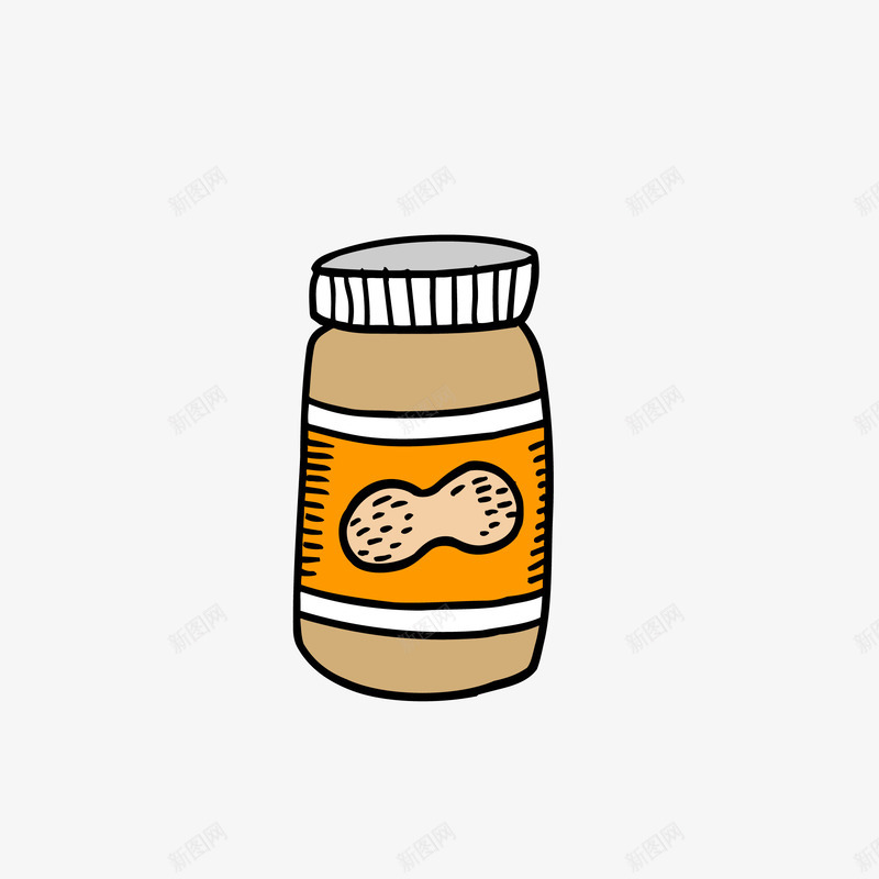 手绘美味花生酱矢量图eps免抠素材_新图网 https://ixintu.com png免抠图 创意 卡通 手绘 时尚 美味 花生酱 食物 矢量图