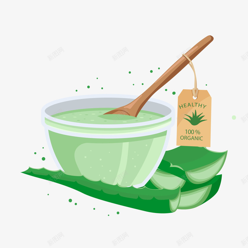 芦荟汁矢量图ai免抠素材_新图网 https://ixintu.com 护肤 搅拌PNG 植物 绿色 美容PNG 装饰 矢量图