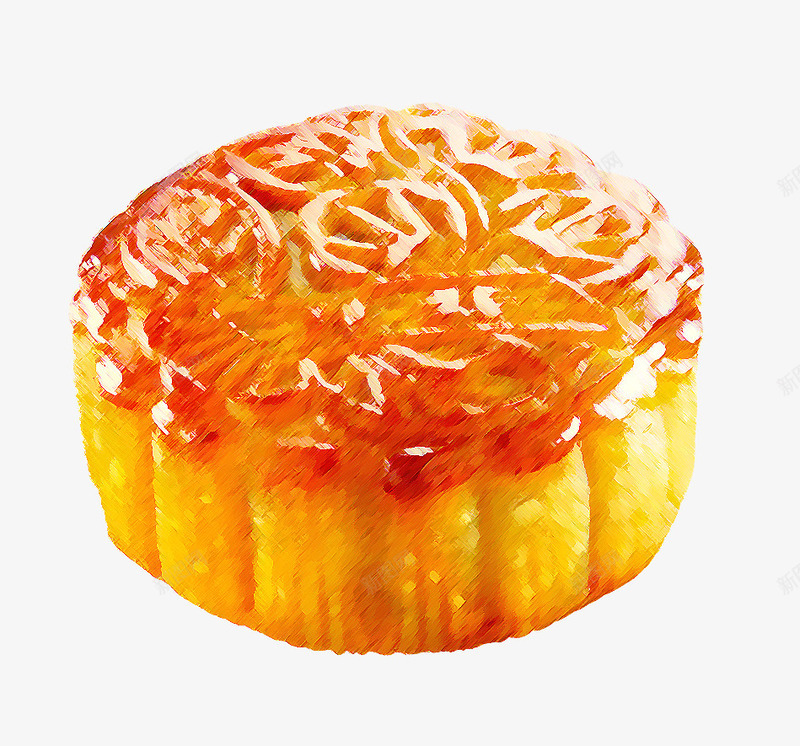 手绘蛋黄月饼png免抠素材_新图网 https://ixintu.com 中式 中式糕点 中秋 圆形 手绘 月饼 甜点 糕点 蛋黄 食物