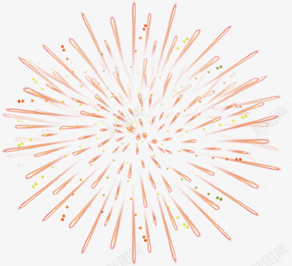 红色光效新年礼花png免抠素材_新图网 https://ixintu.com 新年 礼花 色光