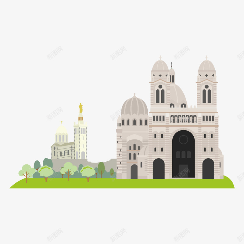 法国城堡建筑旅游景点插画矢量图ai免抠素材_新图网 https://ixintu.com 城堡 城市大楼 建筑 房地产 插画 旅游景点 法国 白色 高楼 矢量图