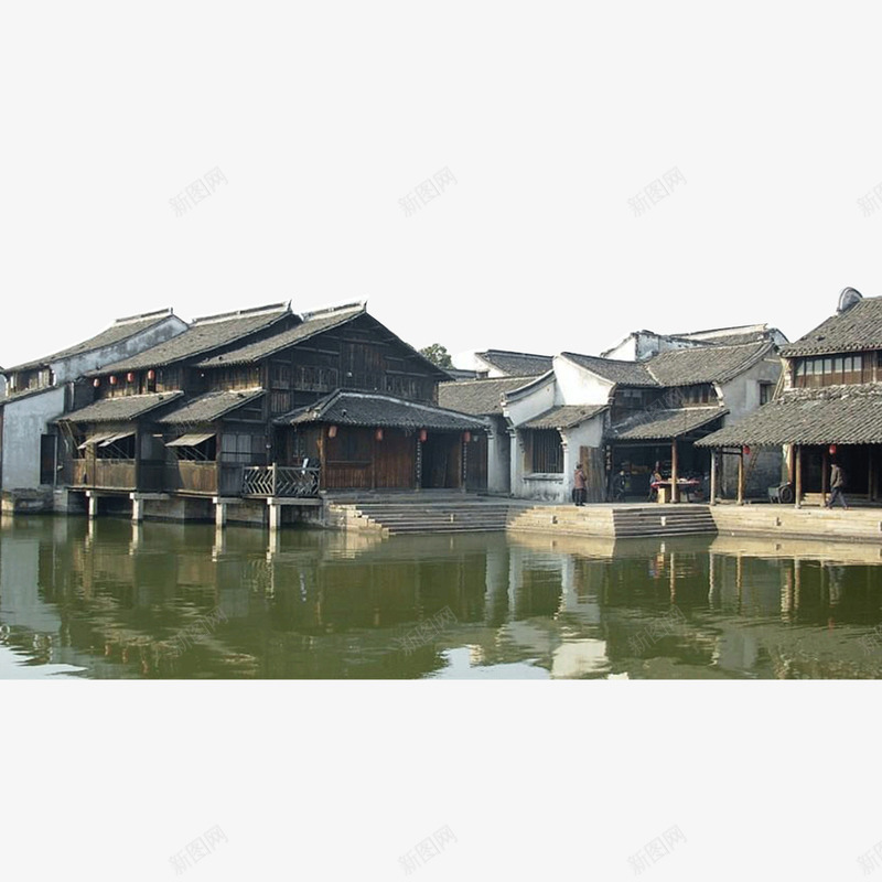 民宿建筑png免抠素材_新图网 https://ixintu.com 民宿 民宿建筑 民宿房子 水乡民宿