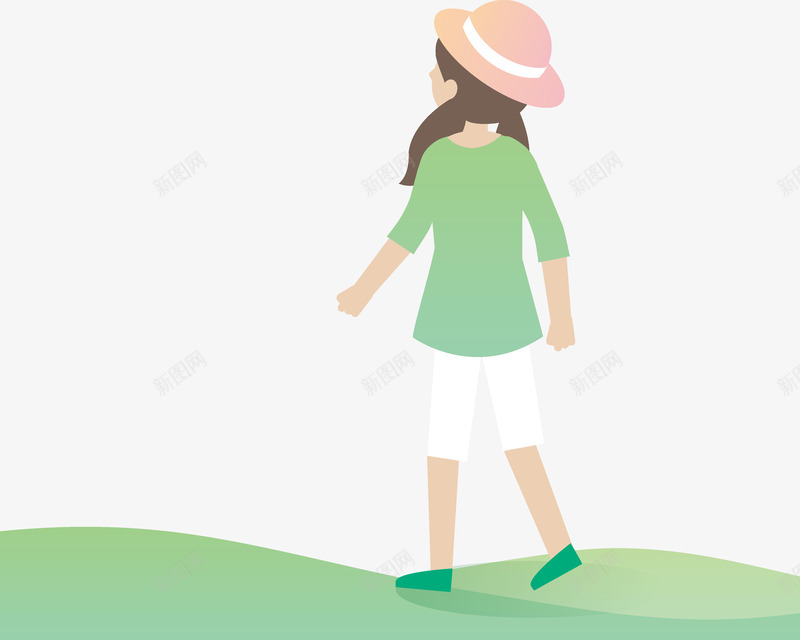 走路的卡通头像美女矢量图ai免抠素材_新图网 https://ixintu.com 人物卡通头像 卡通头像 卡通头像女 卡通头像美女 可爱头像 头像女 女孩 野外 矢量图