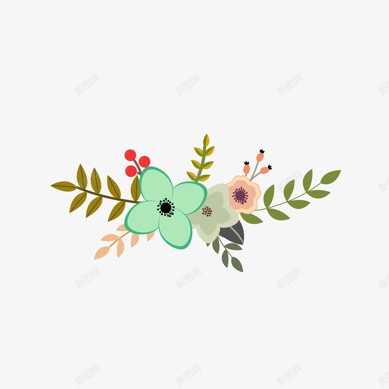 浪漫花朵装饰可爱小清新矢量图ai免抠素材_新图网 https://ixintu.com PNG花朵 PNG花纹 矢量花朵 花朵 花朵矢量 花纹 花纹PNG 请帖 邀请函 矢量图