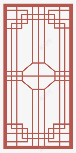 手绘中式花纹门窗png免抠素材_新图网 https://ixintu.com 中式 花纹 门窗