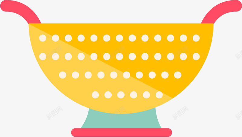 卡通黄色火锅png免抠素材_新图网 https://ixintu.com 免抠PNG 卡通 圆点 底座 火锅 简约 黄色
