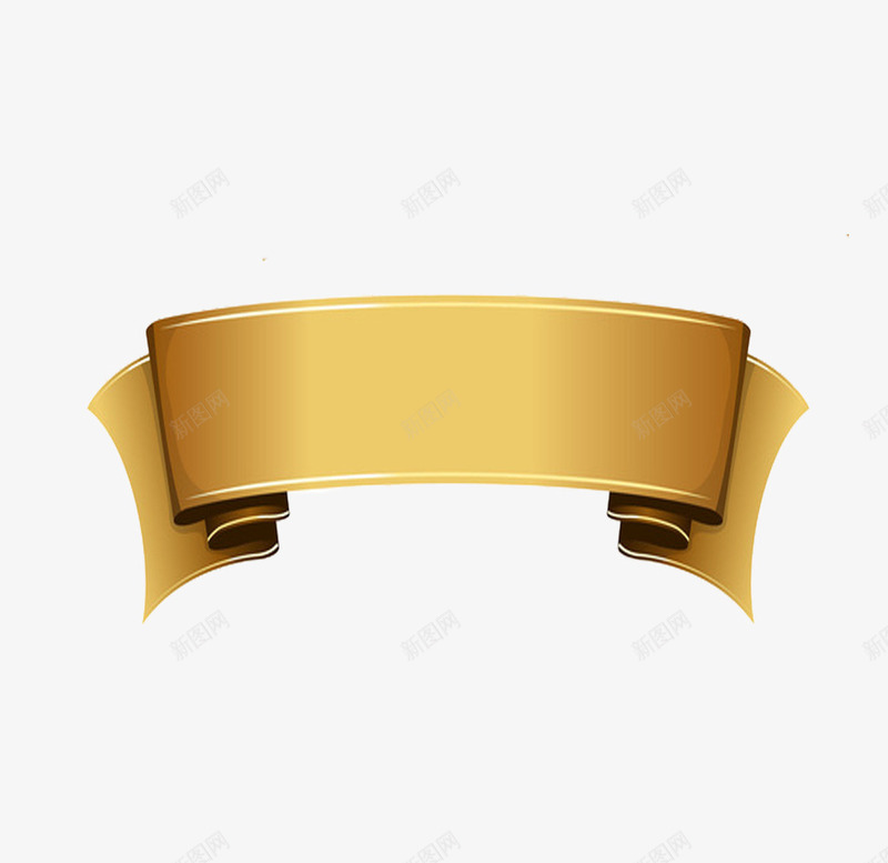 产品实物金色彩条png免抠素材_新图网 https://ixintu.com 华丽飘带 古典丝带免扣 喜庆 精美 绚丽飘带 绸带 金色丝带 金色彩条 黄色