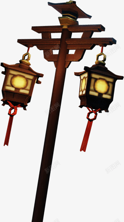灯png免抠素材_新图网 https://ixintu.com 中式 古代 手绘 水彩路灯 路灯