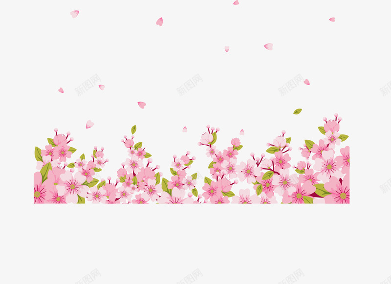 浪漫粉红春天桃花矢量图ai免抠素材_新图网 https://ixintu.com 春天桃花 春花 桃花 浪漫桃花 矢量png 粉色桃花 矢量图