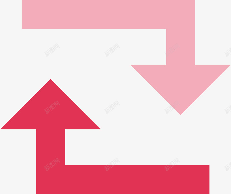 红色三角形几何箭头png免抠素材_新图网 https://ixintu.com 三角形 几何 商务 循环 扁平化 方形 箭头 红色