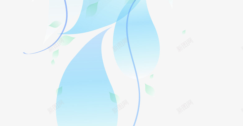 蓝色梦幻手绘植物花朵png免抠素材_新图网 https://ixintu.com 手绘 梦幻 植物 花朵 蓝色