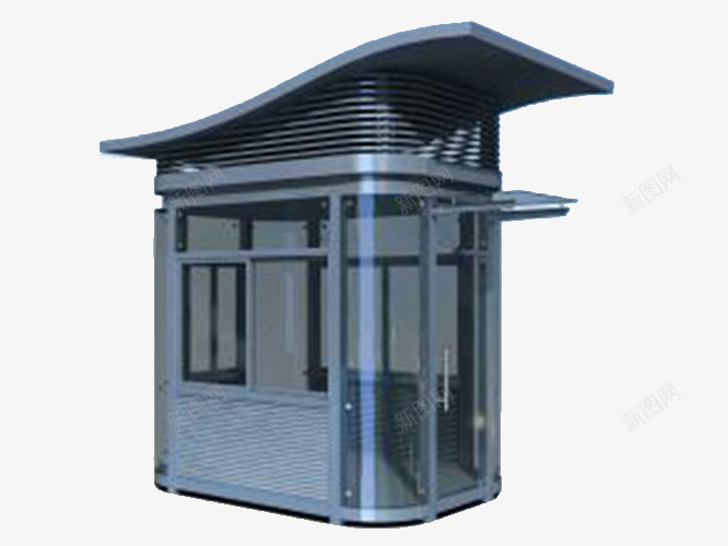 现代保安亭png免抠素材_新图网 https://ixintu.com 保安亭 时尚 美观