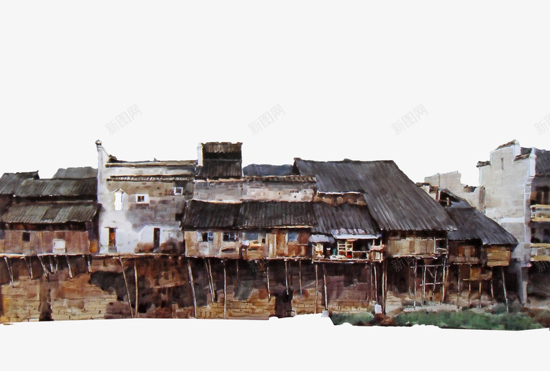 湘西土楼png免抠素材_新图网 https://ixintu.com 吊脚楼 土楼 建筑 湘西