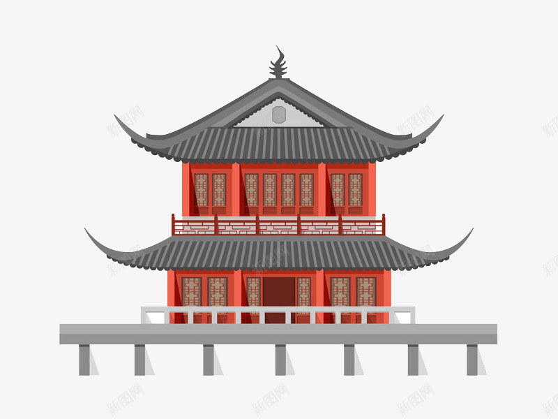 上海古代建筑插画png免抠素材_新图网 https://ixintu.com 上海古代建筑插画 中国古代建筑 免抠PNG 名胜 地标 城市现代上海 旅游