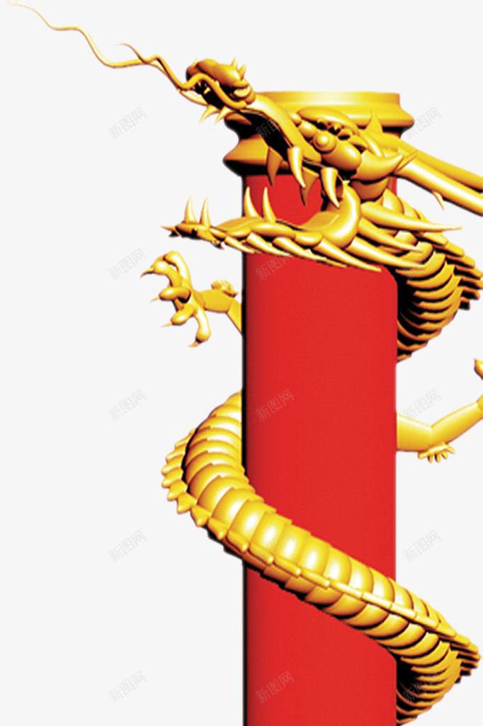 手绘龙华表效果图png免抠素材_新图网 https://ixintu.com 华表 效果图