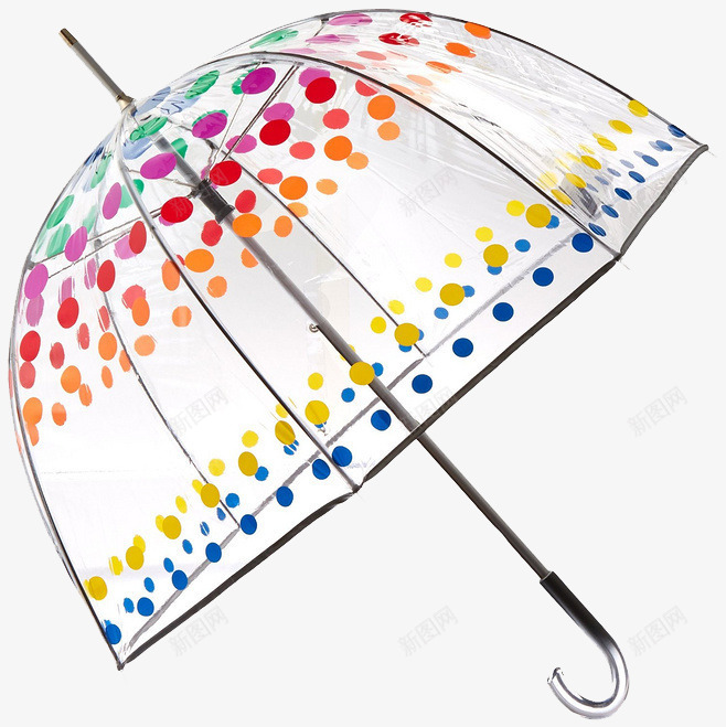 透明圆点晴雨伞png免抠素材_新图网 https://ixintu.com 产品实物 女士雨伞 晴雨伞 透明伞 长柄伞