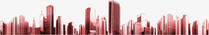 红色城市高楼国庆png免抠素材_新图网 https://ixintu.com 国庆 城市 红色 高楼