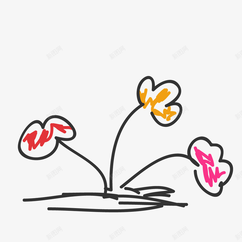 卡通手绘简笔画装饰小花花png免抠素材_新图网 https://ixintu.com 包装设计 可爱插画装饰 小花花 广告设计 手绘卡通小清新插画 手绘简笔画 网页设计