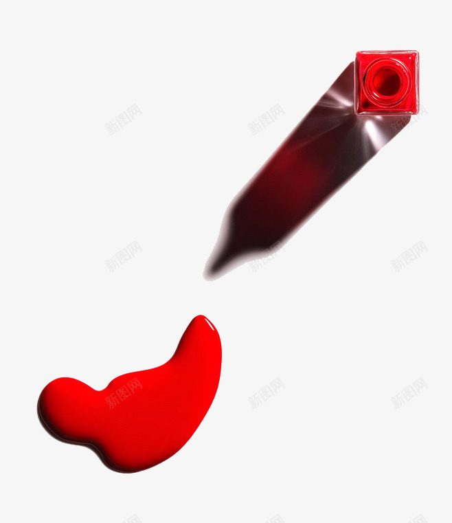 口红png免抠素材_新图网 https://ixintu.com 化妆 化妆品 彩妆 瓶子 红色 红色痕迹 膏体