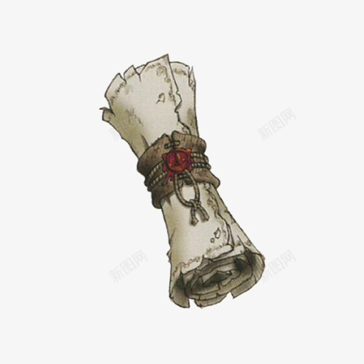 复古羊皮卷png免抠素材_新图网 https://ixintu.com 复古纸张 游戏元素 游戏贴图 牛皮纸 航海图卷