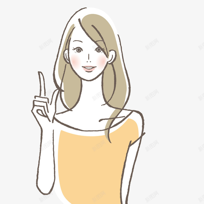 手绘的卡通头像美女矢量图ai免抠素材_新图网 https://ixintu.com 人物卡通头像 卡通头像 卡通头像女 卡通头像美女 可爱头像 头像女 女孩 线条 矢量图