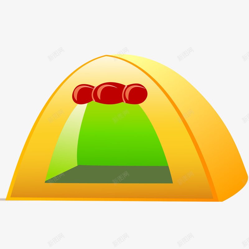 可爱小清新装饰海报装饰帐篷png免抠素材_新图网 https://ixintu.com PPT模板设计 卡通装饰 封面设计 小清新插画 帐篷 广告设计 文艺风装饰图案 海报设计