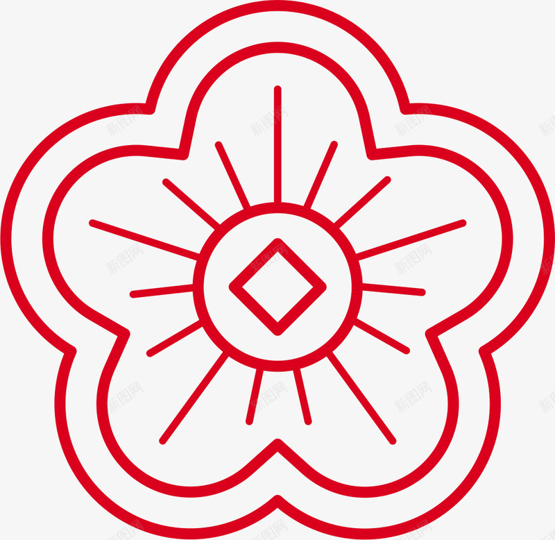 中国风红色图标装饰png_新图网 https://ixintu.com 中国风 中国风小标签装饰 中国风新年装饰 喜庆 新年装饰 新年装饰图标 红色图标 装饰