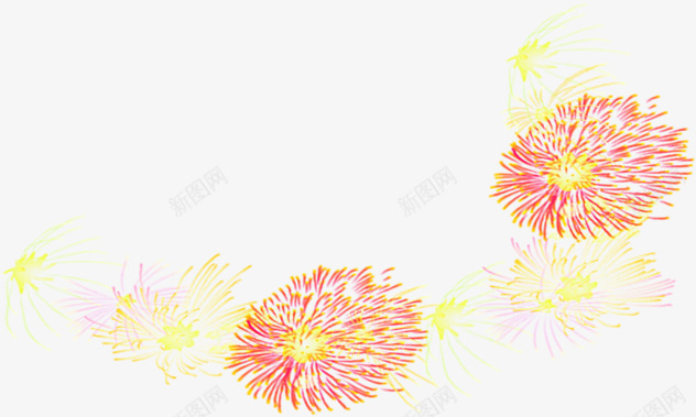 中秋节粉黄色礼花海报png免抠素材_新图网 https://ixintu.com 中秋节 海报 礼花 粉黄