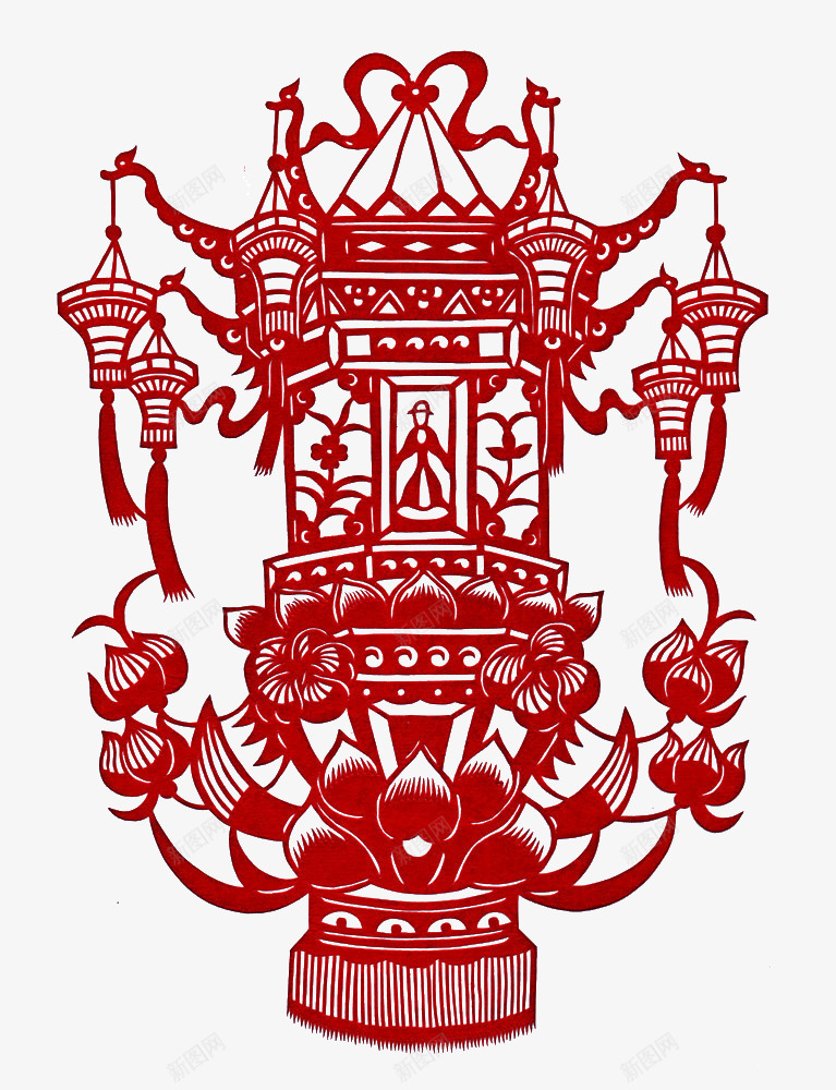 剪纸灯笼png免抠素材_新图网 https://ixintu.com 元宵节素材 免费PNG元素下载 剪纸灯笼 喜庆 节日元素 闹元宵