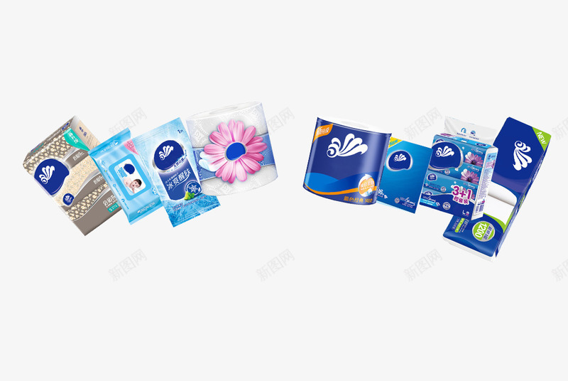 纸巾促销组合png免抠素材_新图网 https://ixintu.com 包装 卷纸 抽纸 生活用品 纸 纸巾