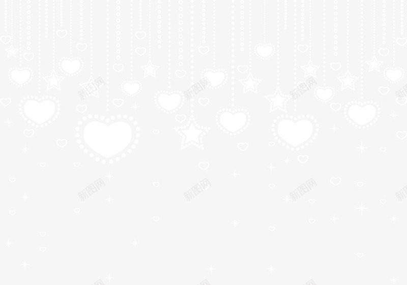 白色爱心挂件png免抠素材_新图网 https://ixintu.com 挂件 浪漫 爱心 白色